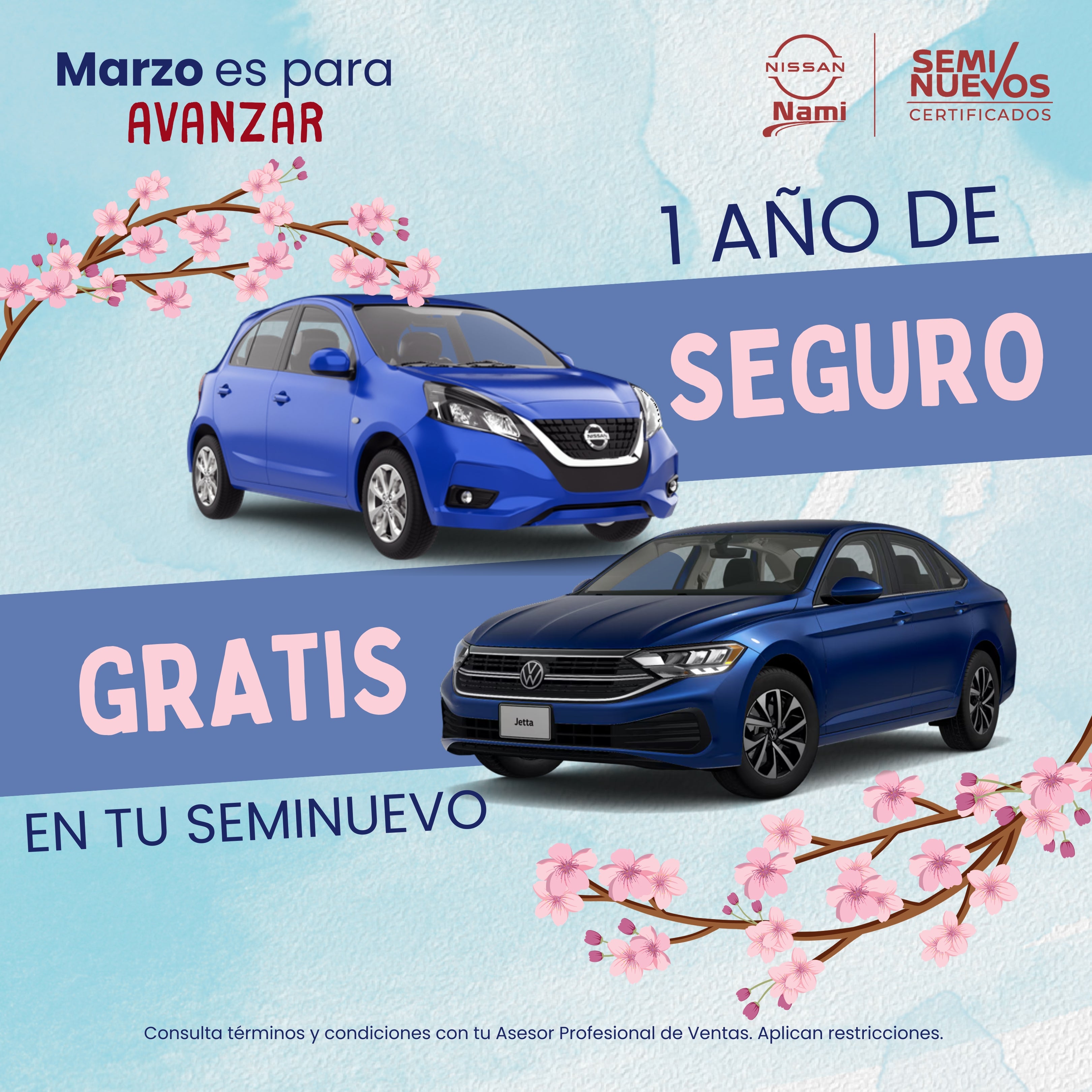 Estrena un seminuevo con seguro Gratis