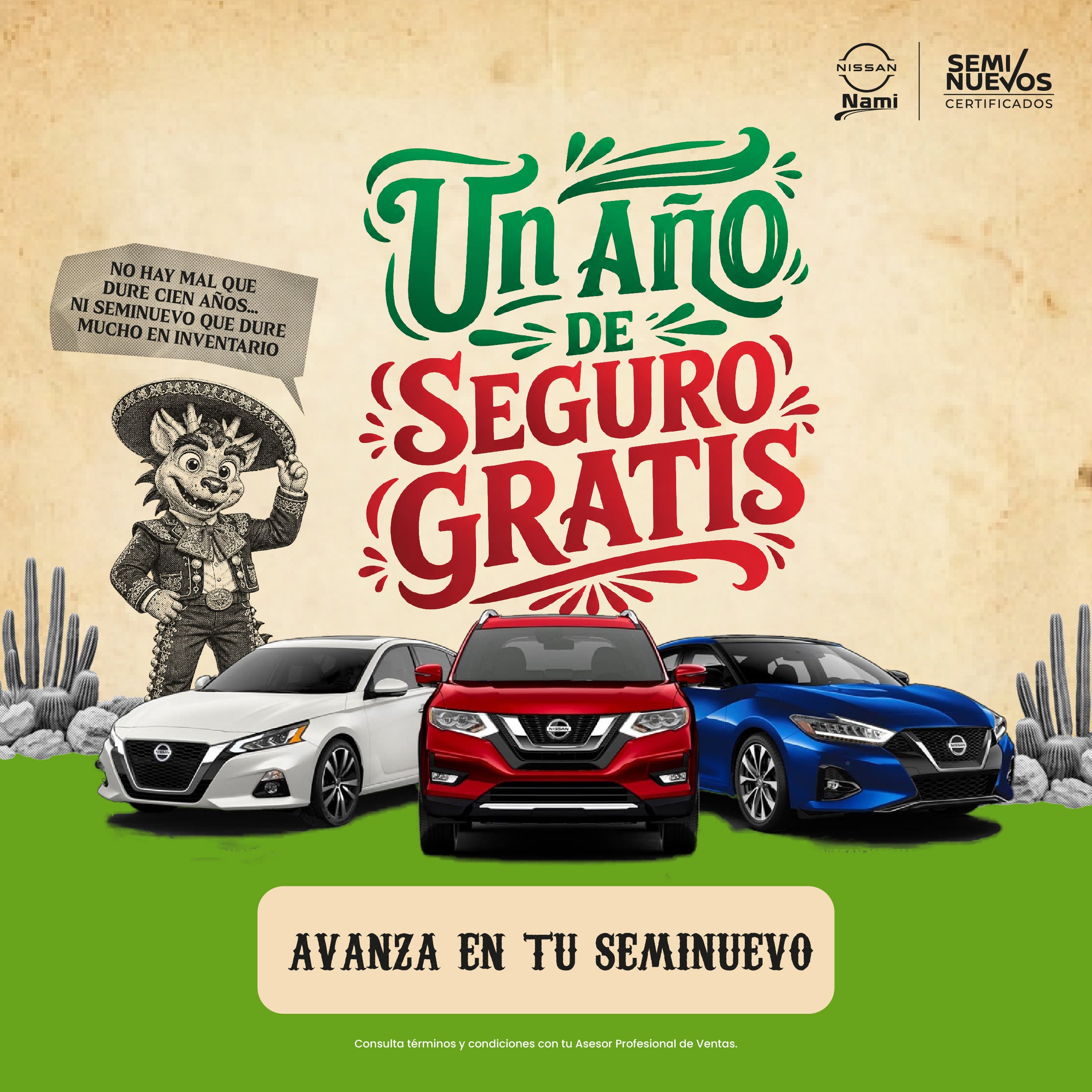 Estrena un seminuevo con seguro Gratis